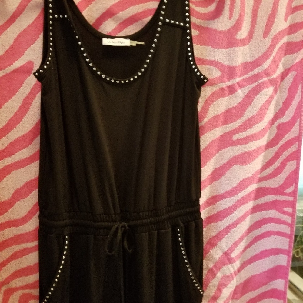 Calvin Klein New Jumpsuit with Rivets